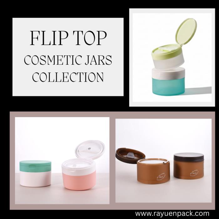 Flip Top Plastic Cosmetic Jars & Containers PP